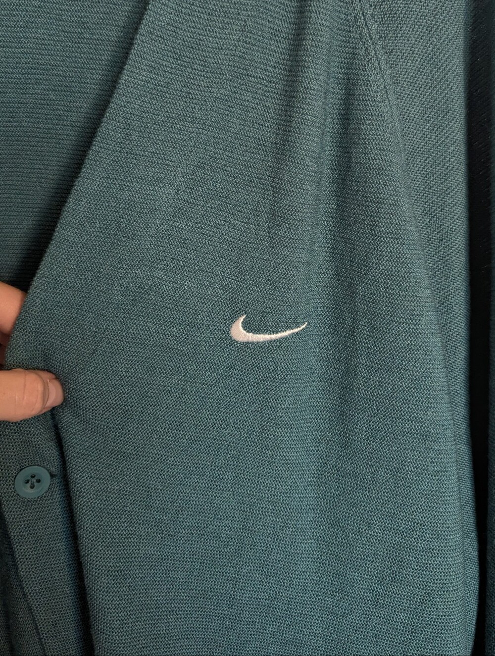 Nike SB Men's Wool Blend Cardigan - Mineral Teal sz XL - Picture 3 of 6